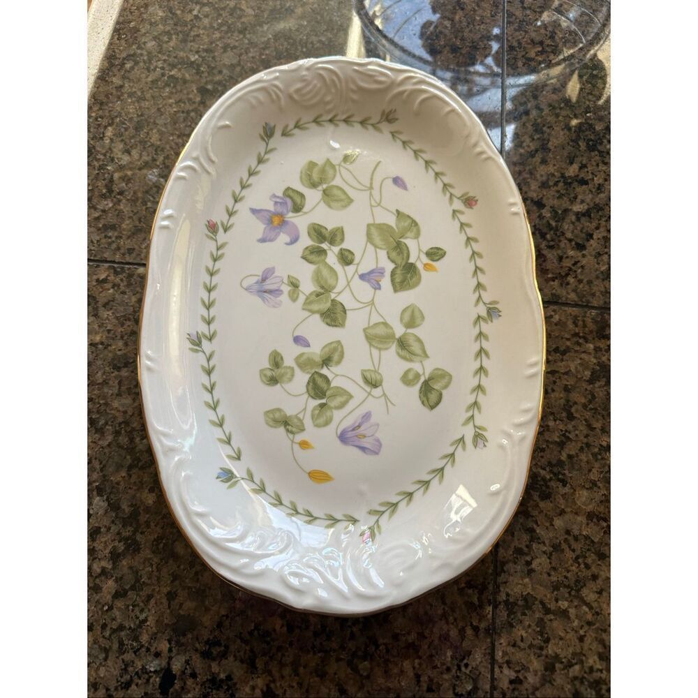 Tienshan fine china oval serving dish